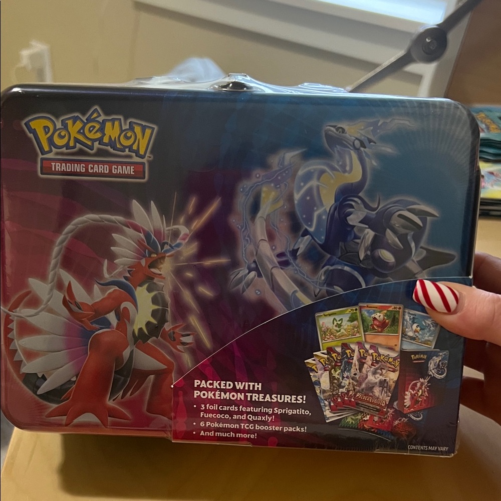 Pokemon Treasure Chest Lunchbox + Trading Card Game- Scarlett and Violet